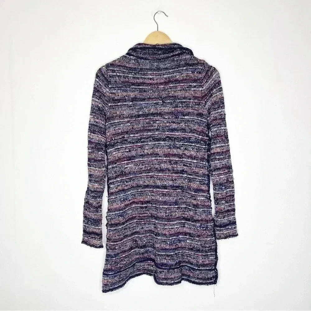 Free People Purple Tweed Cardigan Sweater Size Small